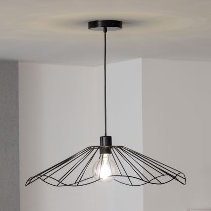 Brilagi - Suspension LED sur câble CERIA WIRE 1x E27 / 40 W / 230 V Ø 60 cm noire