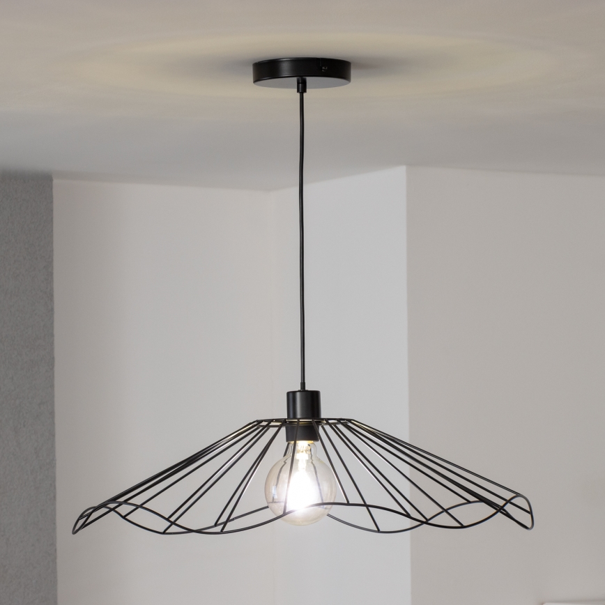 Brilagi - Suspension LED sur câble CERIA WIRE 1x E27 / 40 W / 230 V Ø 60 cm noire
