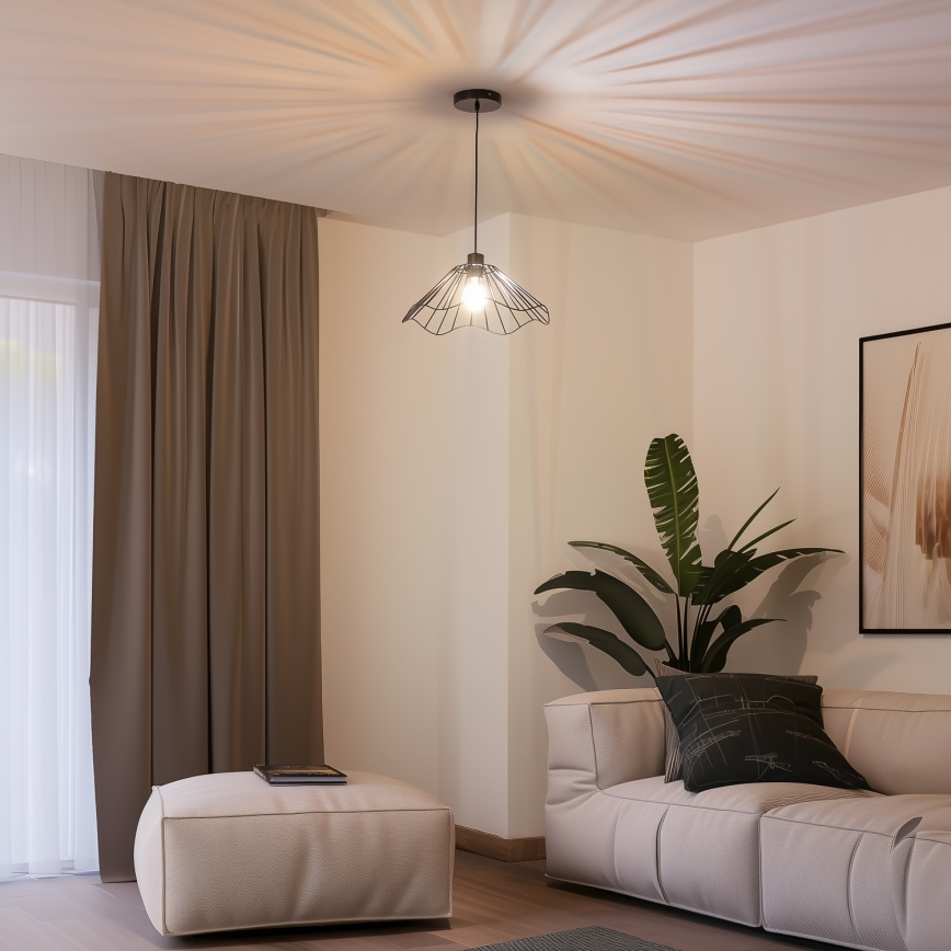 Brilagi - Suspension LED sur câble CERIA WIRE 1x E27/40W/230V Ø 40 cm noir