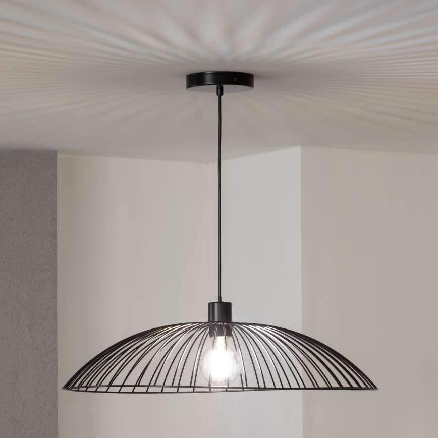 Brilagi - Suspension LED sur câble CERIA WIRE 1xE27/40W/230V diam. 60 cm noire