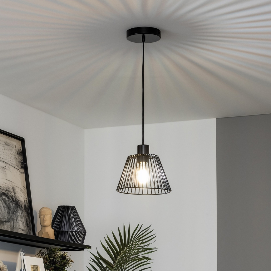 Brilagi - Suspension LED sur câble CERIA WIRE 1xE27/40W/230V Ø 21 cm noir