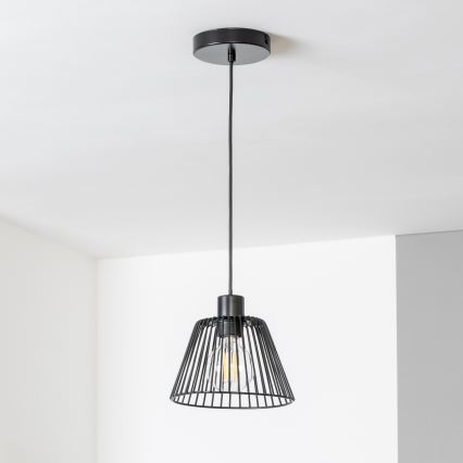 Brilagi - Suspension LED sur câble CERIA WIRE 1xE27/40W/230V Ø 21 cm noir