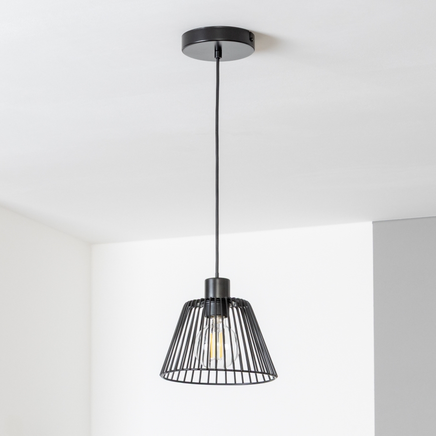 Brilagi - Suspension LED sur câble CERIA WIRE 1xE27/40W/230V Ø 21 cm noir