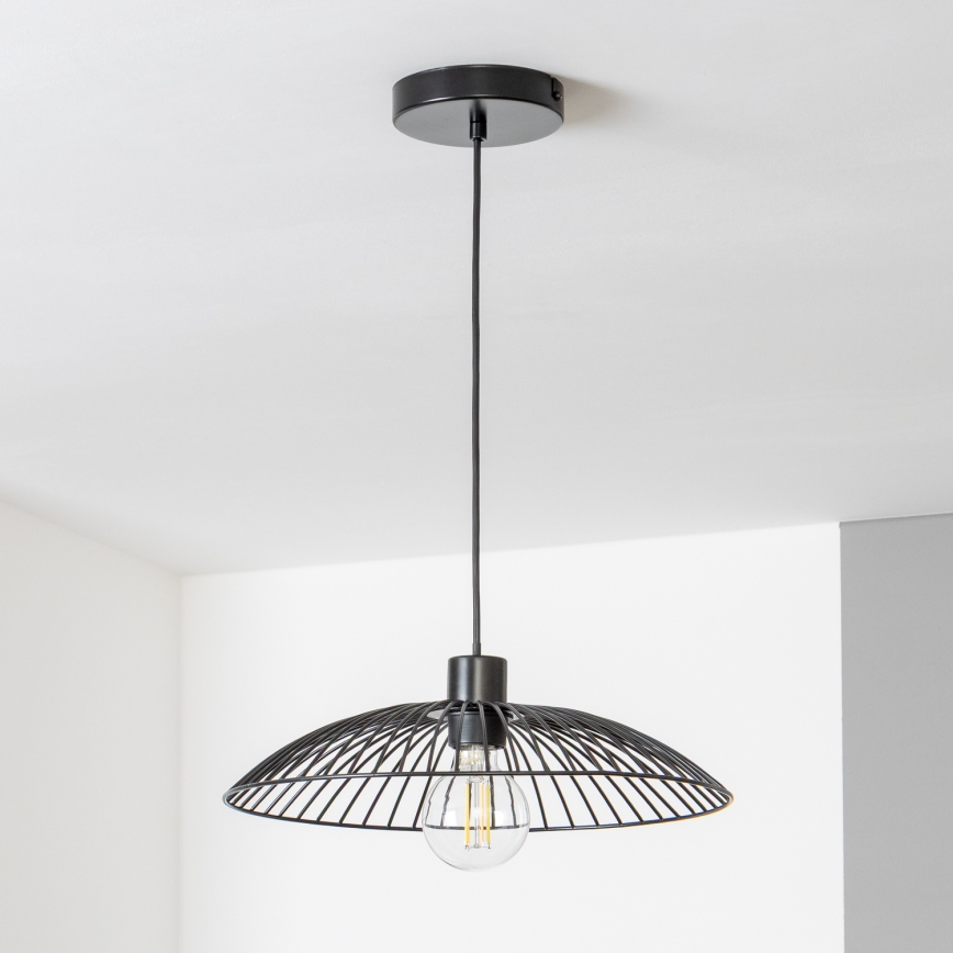 Brilagi - Suspension LED sur câble CERIA WIRE 1xE27/40W/230V Ø 26 cm noir