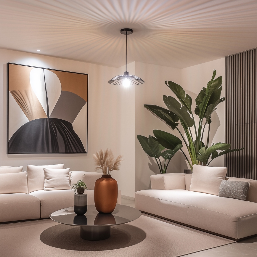 Brilagi - Suspension LED sur câble CERIA WIRE 1xE27/40W/230V Ø 26 cm noir