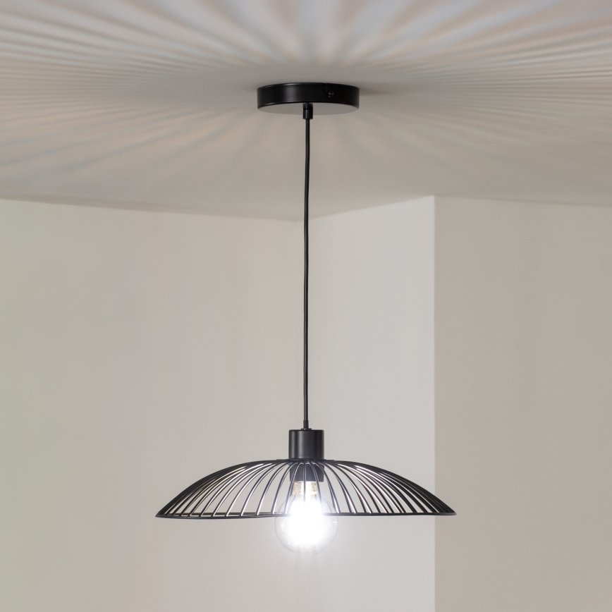 Brilagi - Suspension LED sur câble CERIA WIRE 1xE27/40W/230V Ø 26 cm noir
