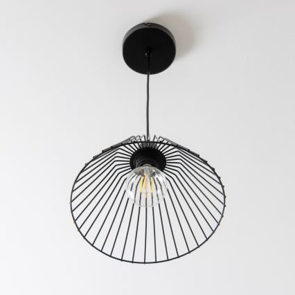 Brilagi - Suspension LED sur câble CERIA WIRE 1xE27/40W/230V Ø 30 cm noire