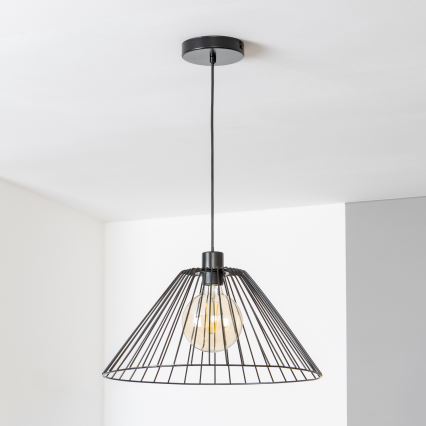 Brilagi - Suspension LED sur câble CERIA WIRE 1xE27/40W/230V Ø 45 cm noire