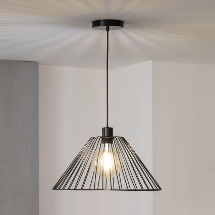 Brilagi - Suspension LED sur câble CERIA WIRE 1xE27/40W/230V Ø 45 cm noire