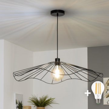 Brilagi - Suspension LED sur câble CERIA WIRE 1xE27/40W/230V Ø 80 cm noire