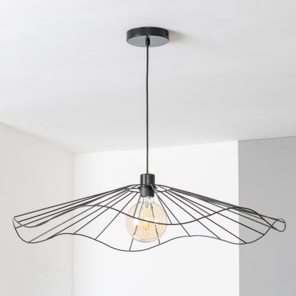 Brilagi - Suspension LED sur câble CERIA WIRE 1xE27/40W/230V Ø 80 cm noire