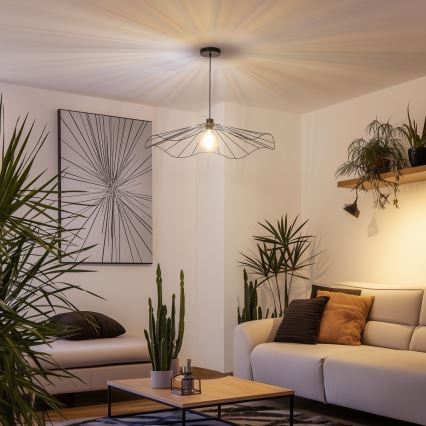 Brilagi - Suspension LED sur câble CERIA WIRE 1xE27/40W/230V Ø 80 cm noire