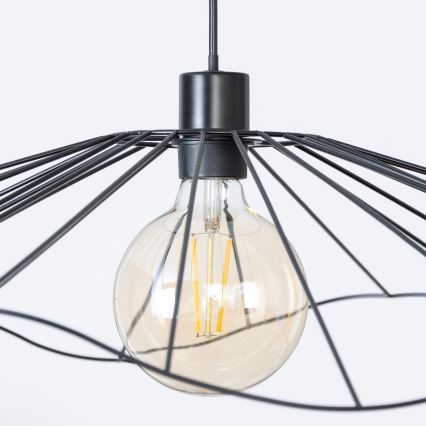 Brilagi - Suspension LED sur câble CERIA WIRE 1xE27/40W/230V Ø 80 cm noire