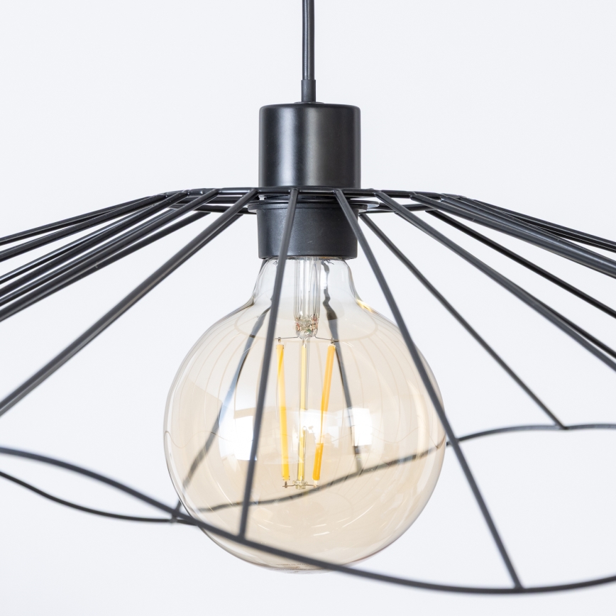 Brilagi - Suspension LED sur câble CERIA WIRE 1xE27/40W/230V Ø 80 cm noire