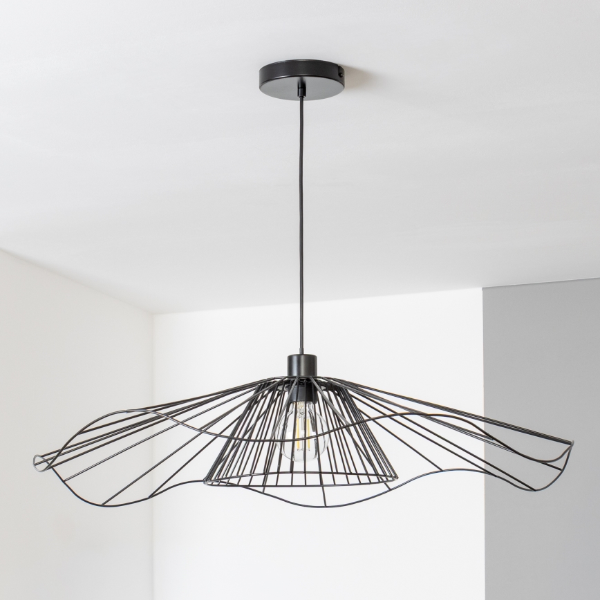 Brilagi - Suspension LED sur câble CERIA WIRE 1xE27/40W/230V Ø 80 cm noire