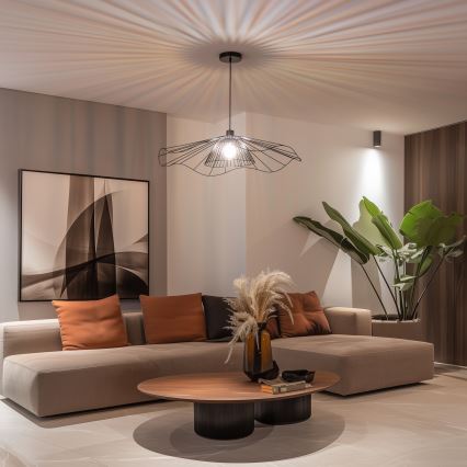 Brilagi - Suspension LED sur câble CERIA WIRE 1xE27/40W/230V Ø 80 cm noire