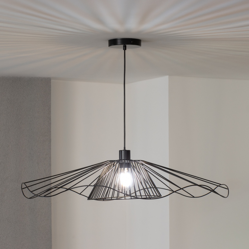 Brilagi - Suspension LED sur câble CERIA WIRE 1xE27/40W/230V Ø 80 cm noire