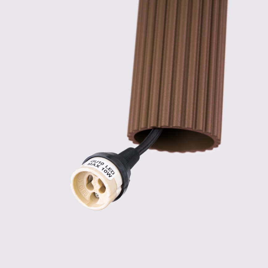 Brilagi - Suspension LED sur câble CRESTO 1xGU10/10W/230V marron