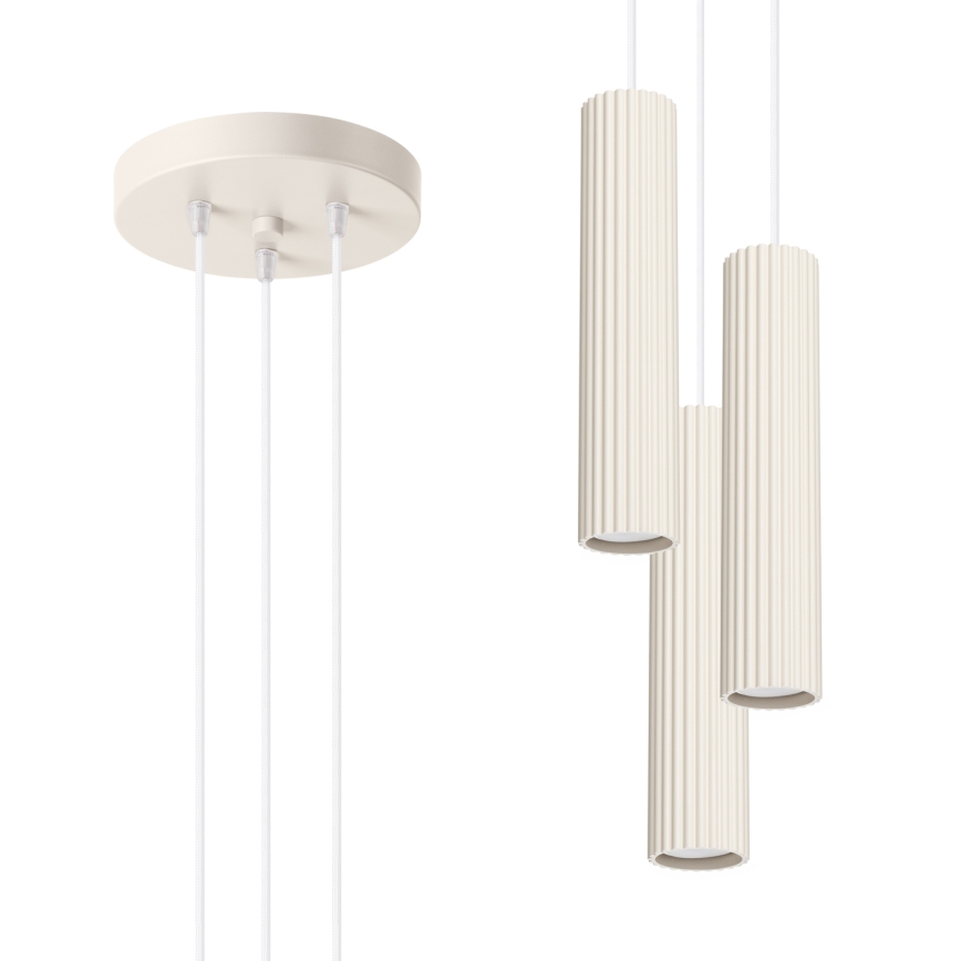 Brilagi - Suspension LED sur câble CRESTO 3xGU10/10W/230V crème