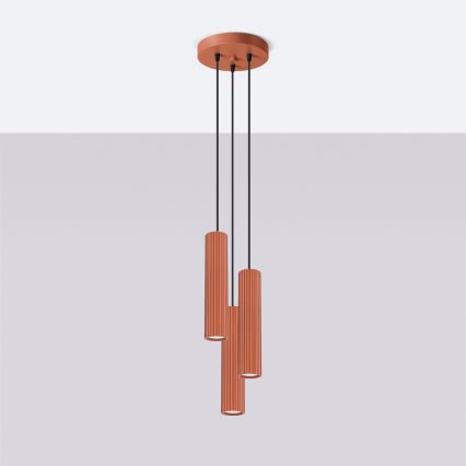 BRILAGI - Suspension LED sur câble CRESTO 3xGU10/10W/230V orange