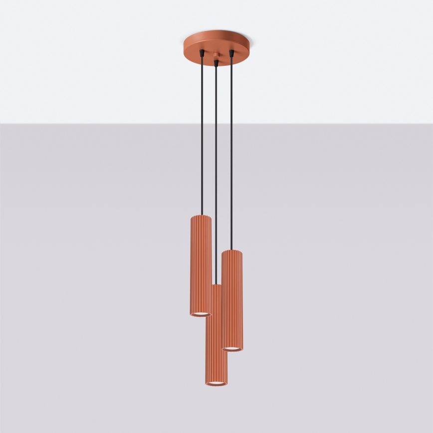 BRILAGI - Suspension LED sur câble CRESTO 3xGU10/10W/230V orange