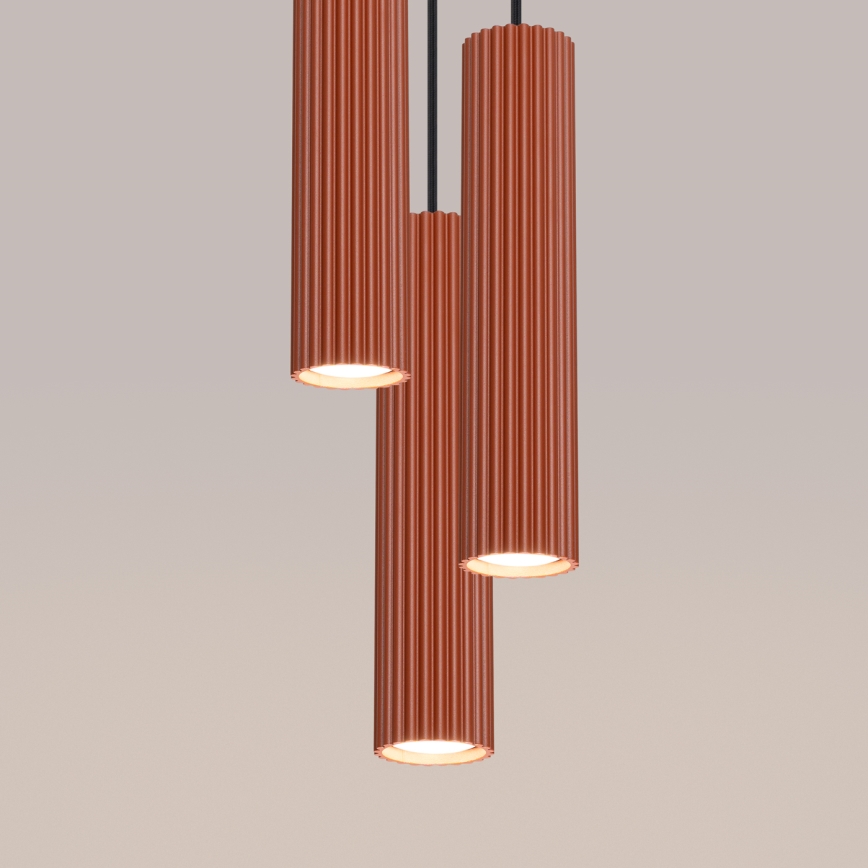 BRILAGI - Suspension LED sur câble CRESTO 3xGU10/10W/230V orange
