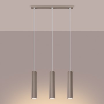Brilagi - Suspension LED sur câble CRESTO 3xGU10/10W/230V taupe