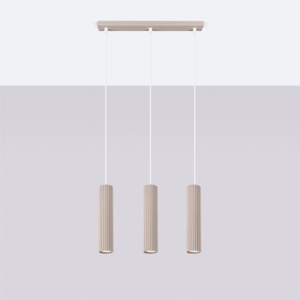 Brilagi - Suspension LED sur câble CRESTO 3xGU10/10W/230V taupe