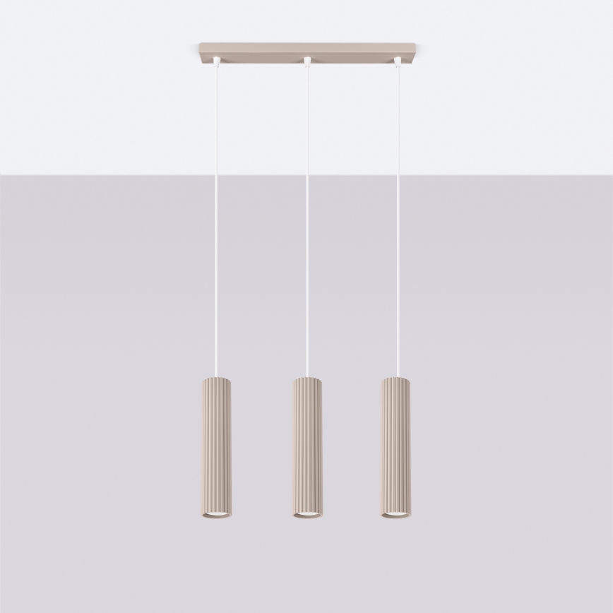 Brilagi - Suspension LED sur câble CRESTO 3xGU10/10W/230V taupe