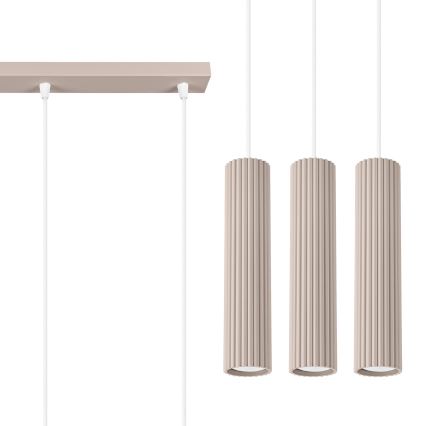 Brilagi - Suspension LED sur câble CRESTO 3xGU10/10W/230V taupe