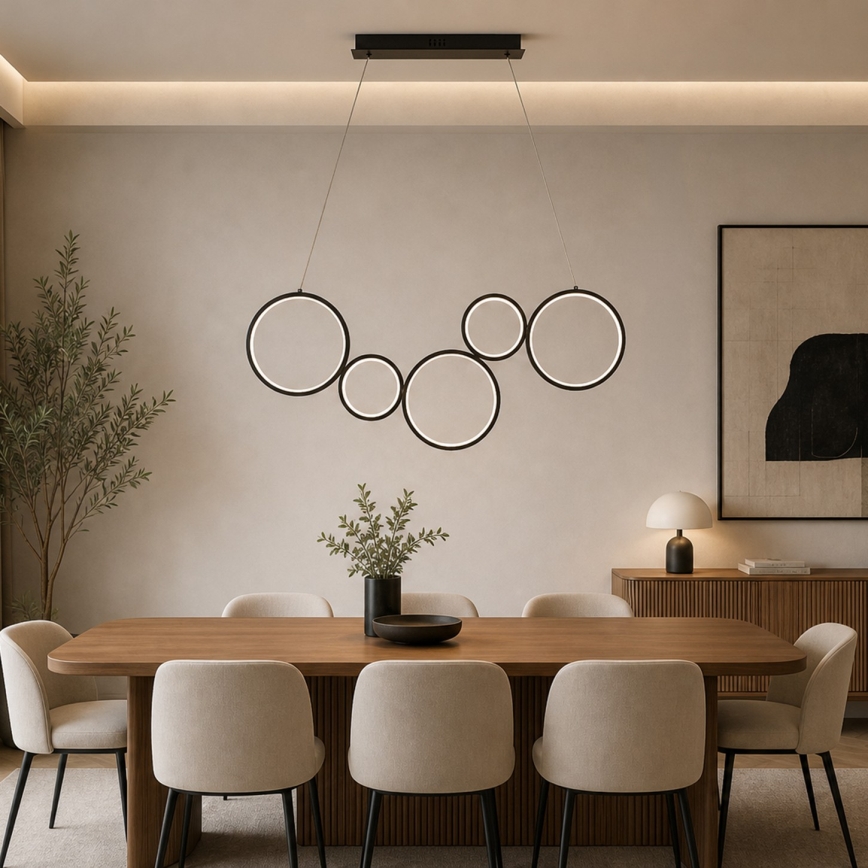 Brilagi - Suspension LED sur câble ECHO LED/60W/230V 4000K 100 cm noire