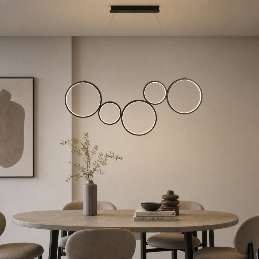 Brilagi - Suspension LED sur câble ECHO LED/60W/230V 4000K 100 cm noire