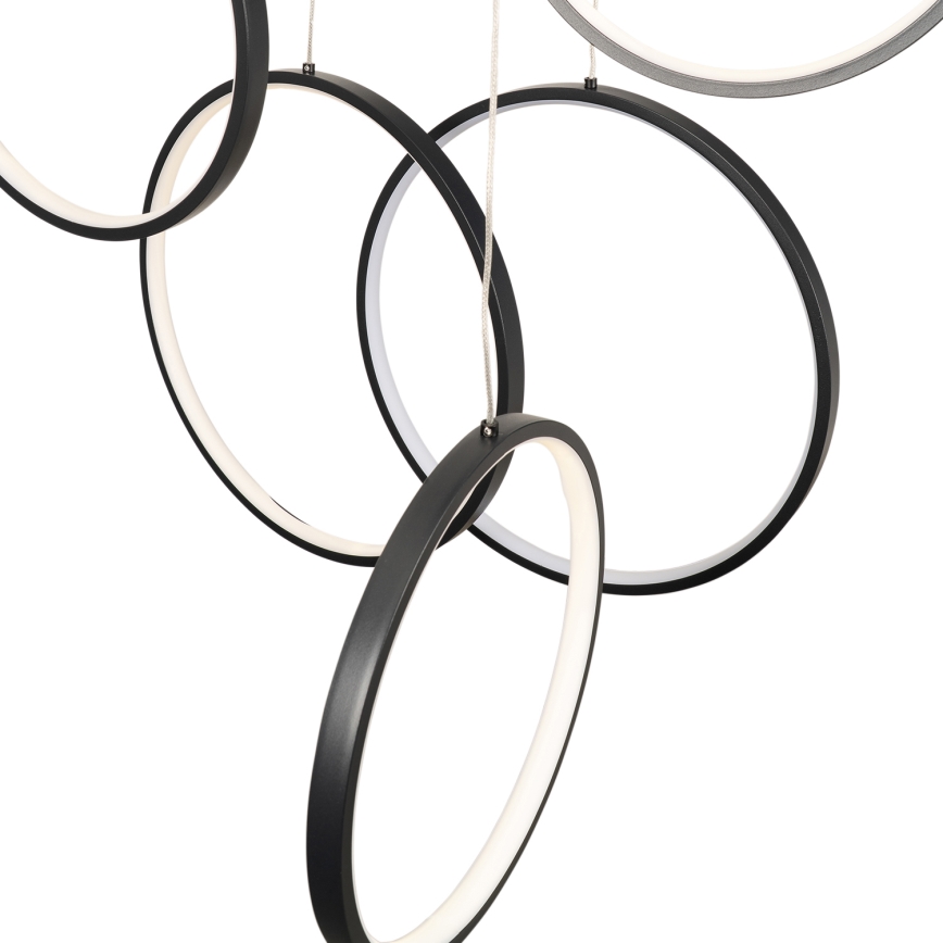 BRILAGI - Suspension LED sur câble ECHO LED/80W/230V 4000K Ø 50 cm noire