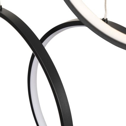 BRILAGI - Suspension LED sur câble ECHO LED/80W/230V 4000K Ø 50 cm noire