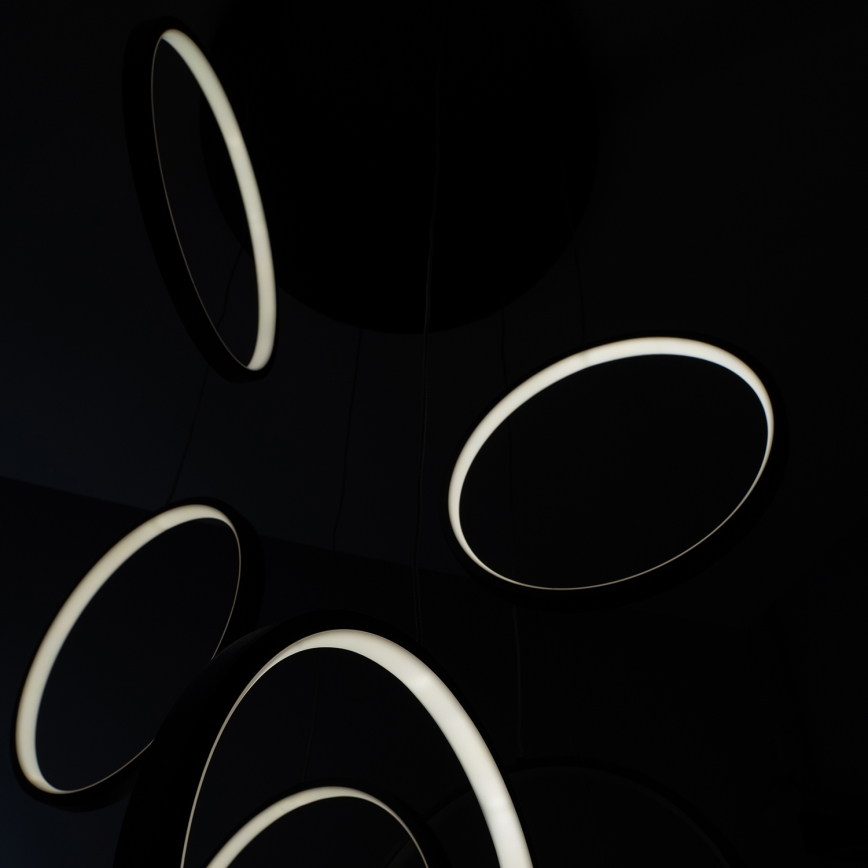 BRILAGI - Suspension LED sur câble ECHO LED/80W/230V 4000K Ø 50 cm noire