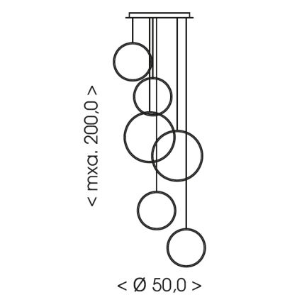 Brilagi - Suspension LED sur câble ECHO LED/80W/230V 4000K Ø 50 cm noire