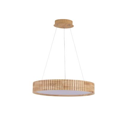 Brilagi - Suspension LED sur câble FALCON WOOD MODERN, LED 30 W, 230 V, 3000/4000/6000 K, Ø 45 cm, bois