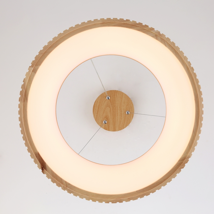 Brilagi - Suspension LED sur câble FALCON WOOD MODERN, LED 30 W, 230 V, 3000/4000/6000 K, Ø 45 cm, bois