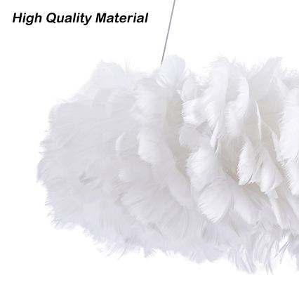 Brilagi - Suspension LED sur câble FEATHER 3xE27/40W/230V + 3xLED/3W Ø 50 cm blanche