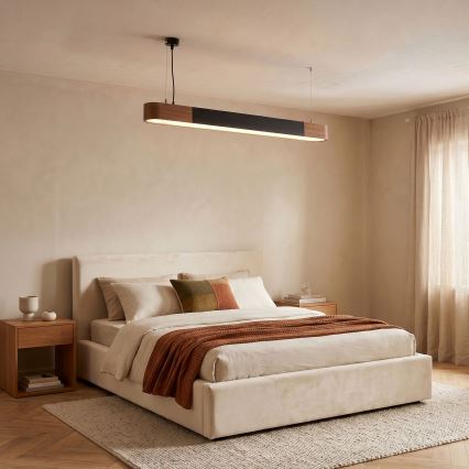 BRILAGI - Suspension LED sur câble GARDALINE LED/100W/230V chêne/noir