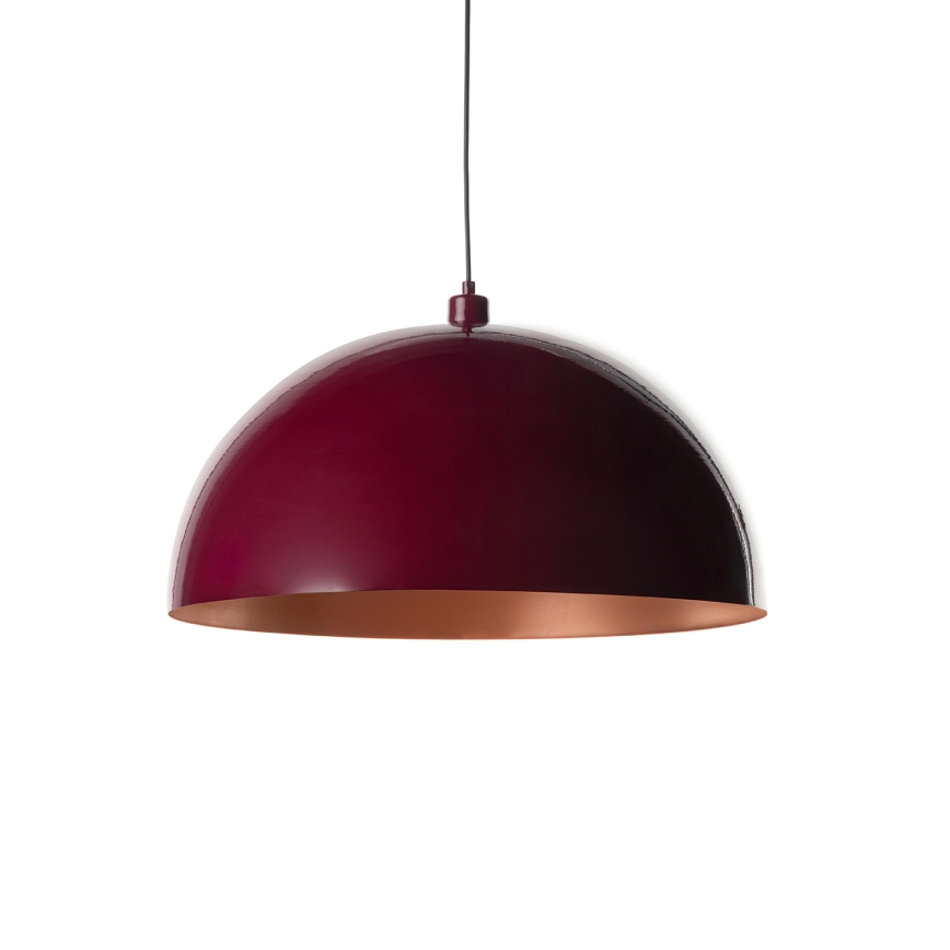 Brilagi - Suspension LED sur câble METALO 1xE27/40W/230V diam. 40 cm bordeaux/cuivrée