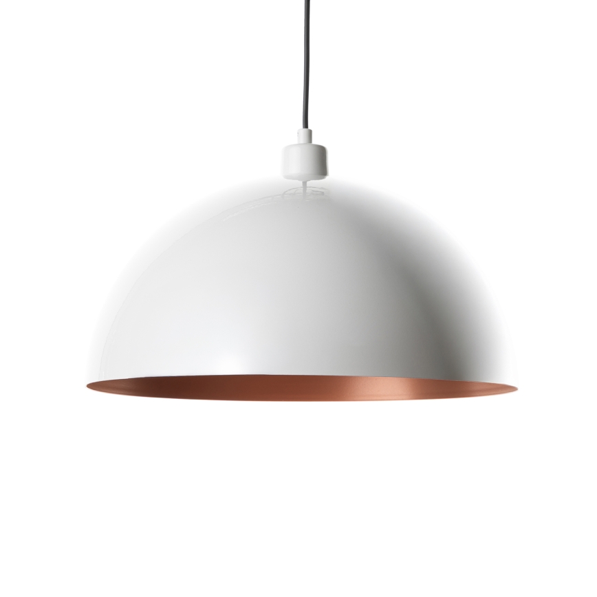 Brilagi - Suspension LED sur câble METALO 1xE27/40W/230V Ø 40 cm blanc/cuivre