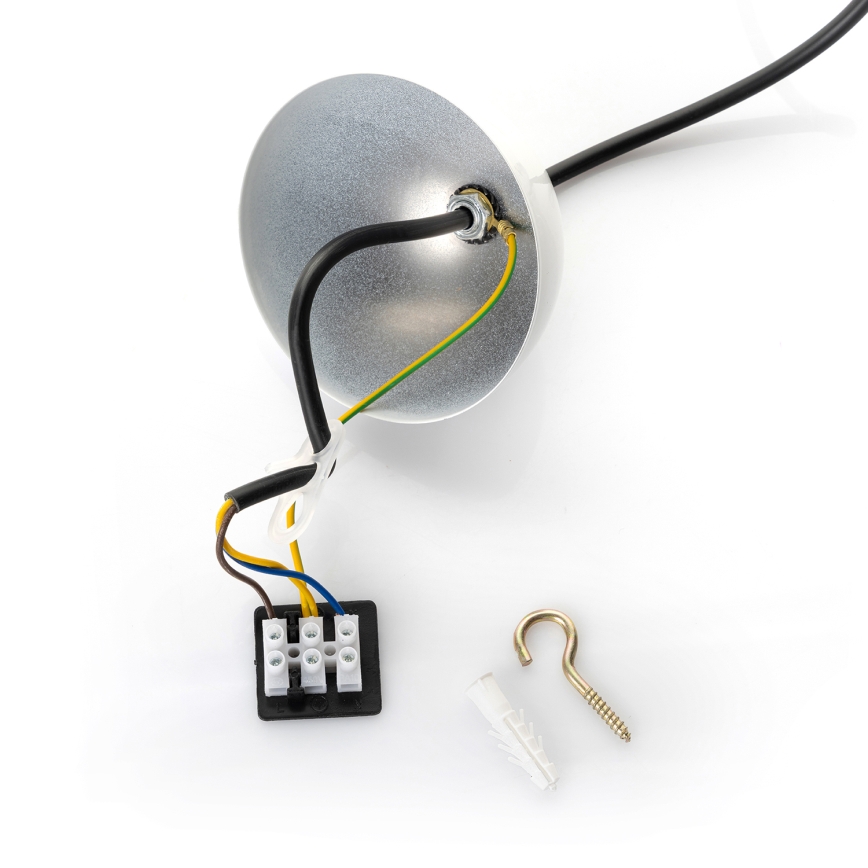 Brilagi - Suspension LED sur câble METALO 1xE27/40W/230V Ø 40 cm blanc/cuivre