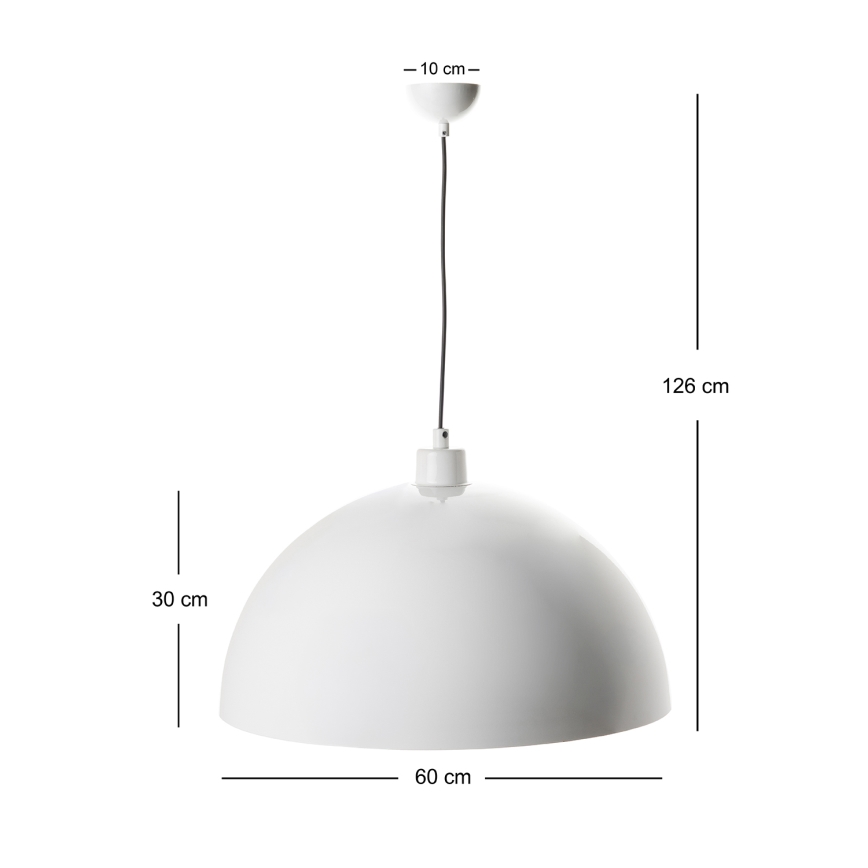 Brilagi - Suspension LED sur câble METALO 1xE27/40W/230V Ø 60 cm blanc/cuivré