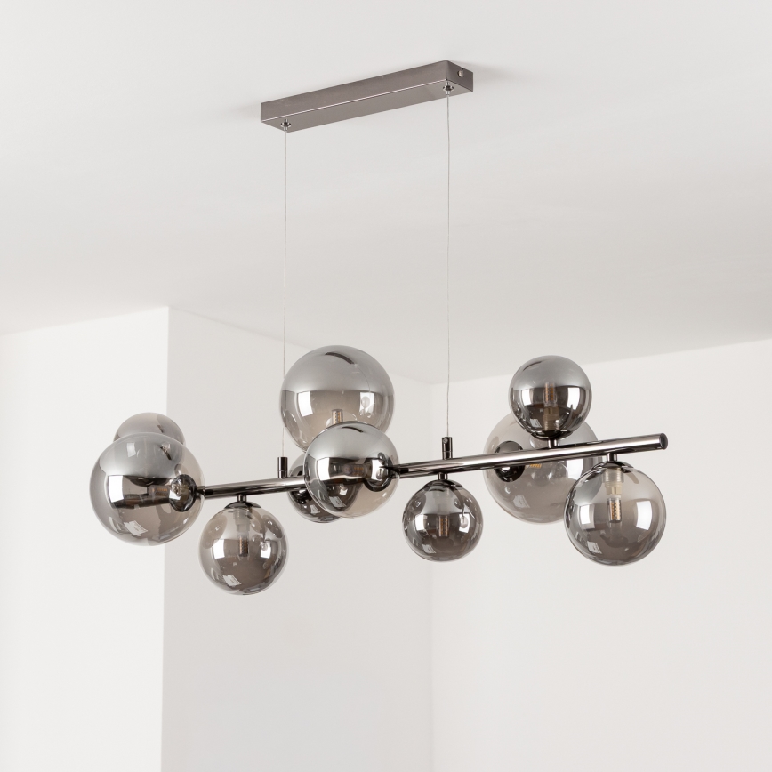 Brilagi - Suspension LED sur câble MILLA 10xG9/3W/230V chrome noir/fumé