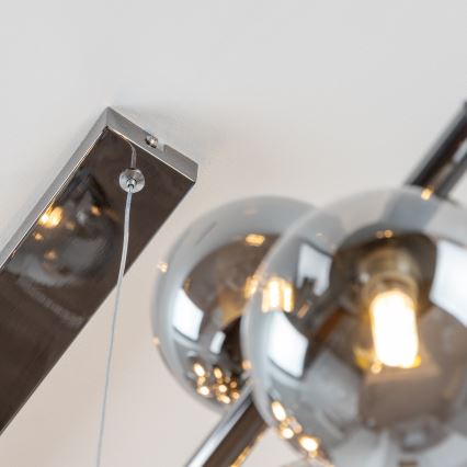 Brilagi - Suspension LED sur câble MILLA 10xG9/3W/230V chrome noir/fumé