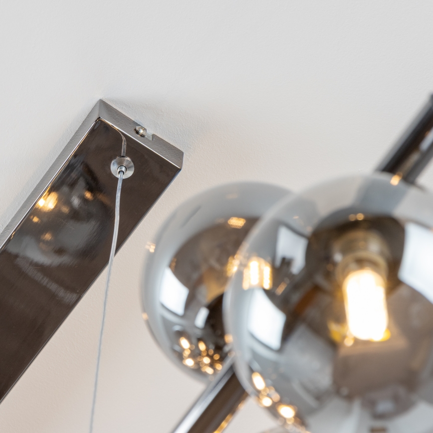 Brilagi - Suspension LED sur câble MILLA 10xG9/3W/230V chrome noir/fumé