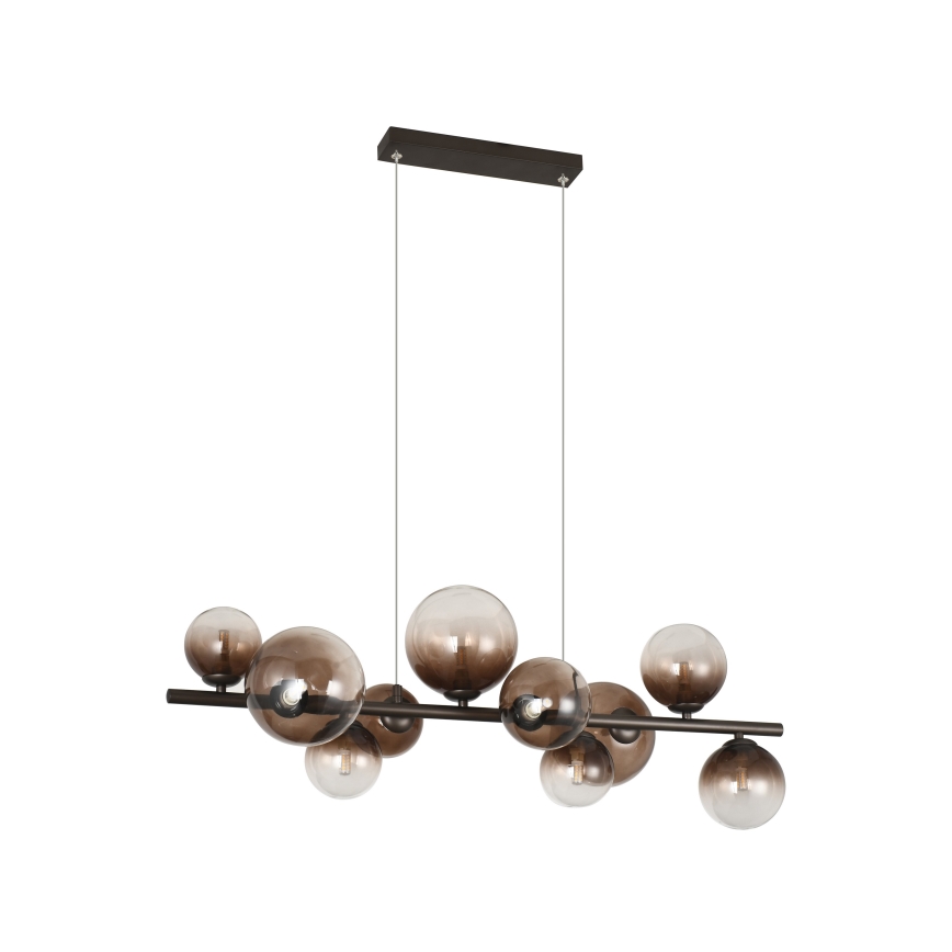 Brilagi - Suspension LED sur câble MILLA 10xG9/3W/230V marron/marron fumé