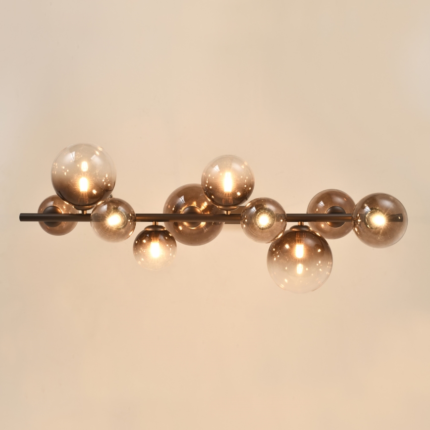 Brilagi - Suspension LED sur câble MILLA 10xG9/3W/230V marron/marron fumé
