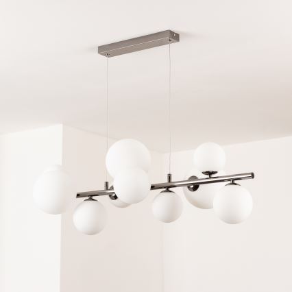 Brilagi - Suspension LED sur câble MILLA 10xG9/3W/230V noir chromé/blanc